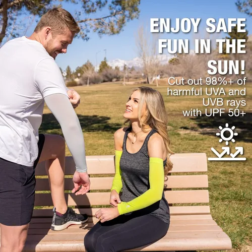 Miniatura 5 de SportsTrail Mangas Refrescantes para Brazos para Hombres y Mujeres – Transpirables, Protección Solar UV, Mangas Deportivas para Brazos para Mujeres