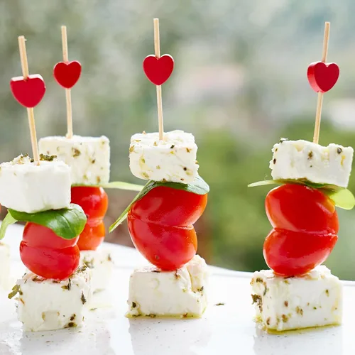 Miniatura 3 de Minisland Red Love - Palillos de cóctel de bambú, 4.7 pulgadas de largo, para aperitivos, decoración de novia, boda, fiesta de San Valentín