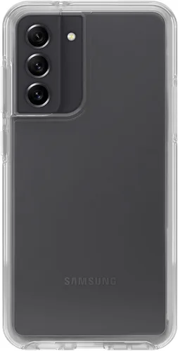 Miniatura 2 de OtterBox Funda para Galaxy S21 FE 5G (solamente) Symmetry Series, transparente, ultra suave, compatible con carga inalámbrica, bordes elevados que