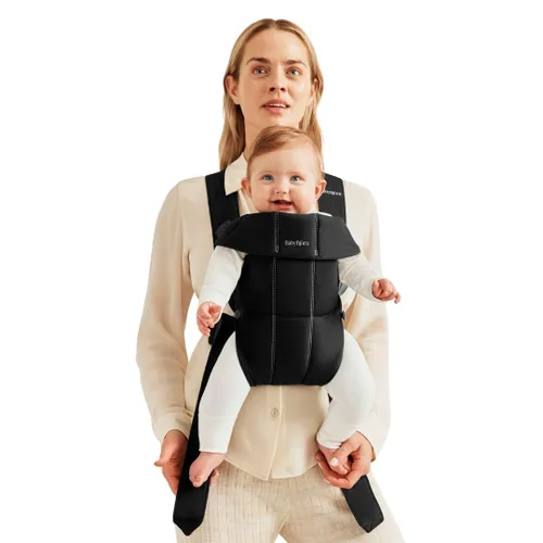Miniatura 26 de BabyBjörn Portabebés Mini, antracita, malla 3D Portabebés para recién nacidos (7-25 libras), ergonómico, fácil de usar