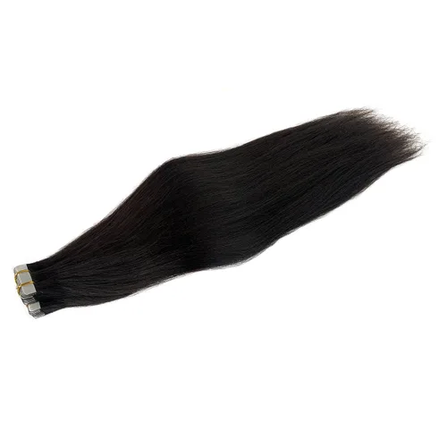Miniatura 20 de Extensiones de cabello cosidas de cabello humano real, balayage de negro brillante a rubio dorado, paquete de extensiones de cabello humano