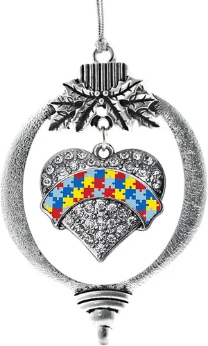 Miniatura 13 de Inspired Silver - Adorno con dije de hermana gemela - Adornos navideños de plata con circonitas cúbicas