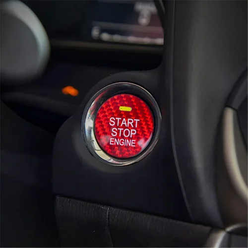 Miniatura 7 de Adhesivo negro para interruptor de arranque de encendido para Mazda 3 Axela para Mazda 6 Atenza CX-3 CX-4 CX-5 CX-8 MX-5 Cubierta de botón de motor