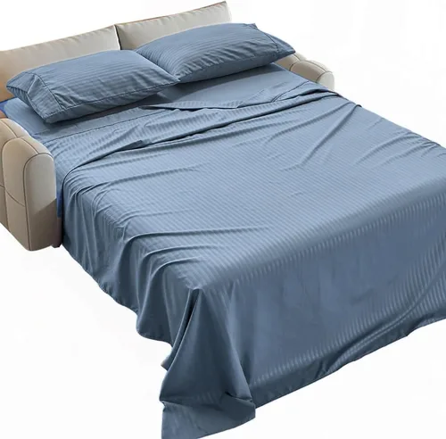 Miniatura 46 de Kingnex Sábanas a rayas para sofá cama de 36 x 72 pulgadas, tamaño individual para sofá cama, microfibra suave de doble cepillado 1800, 3 piezas