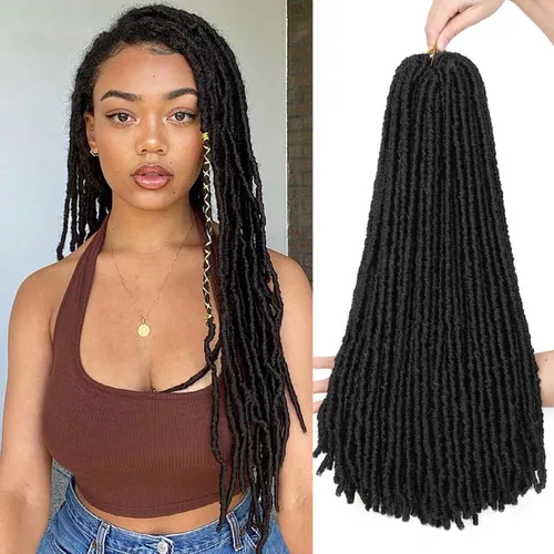 Miniatura 28 de WIGNEE Cabello de Ganchillo 120 Hebras Locs Sintéticos 8 Pulgadas Locs Suaves Pre-Trenzados 6 Paquetes Cabello de Ganchillo Pre-Anudado para Mujeres