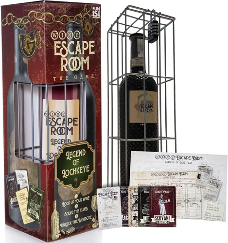 Boxer Gifts Escape Room Game - Caja de rompecabezas de botella de vino para adultos, regalos inusuales para hombres y mujeres