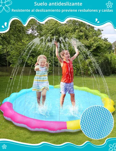 Miniatura 2 de Jasonwell - Alfombrilla rociadora para niños, tapete de juego al aire libre, juguetes de agua inflables, piscina para bebés y niños pequeños