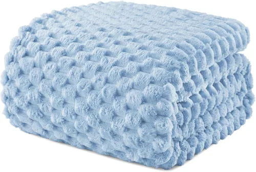 Miniatura 28 de Exclusivo Mezcla - Manta de vellón extragrande, 50 x 70 pulgadas, elegante, tela jacquard suave, mullida, acogedora y ligera, para invierno