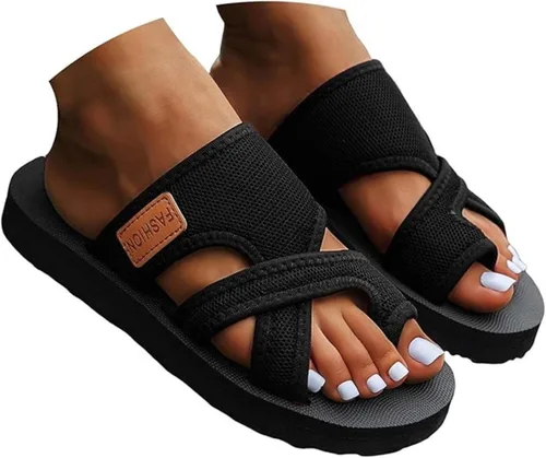 Miniatura 11 de Sandalias ortopédicas para mujer, plataforma elegante, moderna, ortopédica, deslizantes, con cómodo soporte de arco Marrón