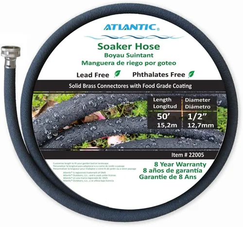 Miniatura 12 de Atlantic Short Soaker Hose 2ft x1/2" Garden Soaker Hose, Water Seeper Hoses for Foundation Watering, Garden Beds, Garden, Lawn and Plants.