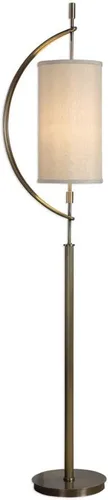 Miniatura 5 de Uttermost Balaour - Lámpara de pie de latón antiguo de 66 pulgadas