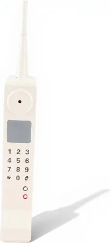 Adorno retro para teléfono celular, accesorio vintage de ladrillo para teléfono de los años 70, 80, 90, simulación de nostalgia, accesorios Blanco