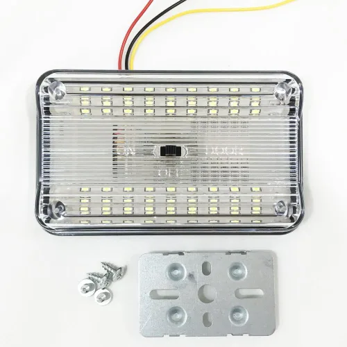 Miniatura 6 de Repuesto de Luz de Domo de Auto 12v-LEDLight de 4,3 pulgadas- 36 LEDs Blancos RV – Lámpara con Interruptor de Puerta Slim Luces de Techo