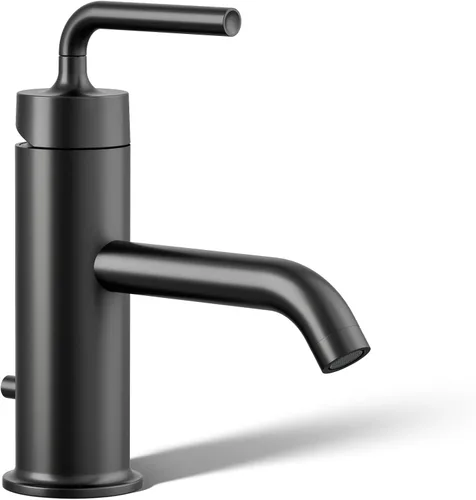 Miniatura 45 de KOHLER K-14408-4-2MB Purist - Grifo de lavabo de baño generalizado, 3 agujeros, manijas de palanca alta generalizadas y boquilla de cuello de cisne