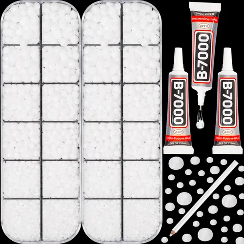 Miniatura 8 de 11000 piezas de diamantes de imitación con parte trasera plana de 2/3/4/5 mm en negro con pegamento para bordado, ropa, manualidades, zapatos, arte