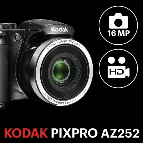 Miniatura 2 de Kodak PIXPRO AZ252 Point & Shoot - Cámara digital con pantalla LCD de 3", color negro