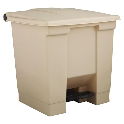 Miniatura 4 de Rubbermaid Commercial Products Bote de basura con pedal de 12 galones con tapa Basurero de manos libres sanitario de uso para residuos médicos