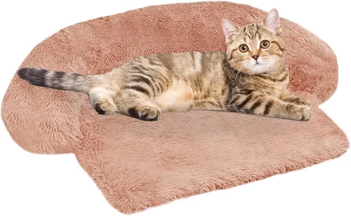 Miniatura 66 de Cama calmante para perro, tapete de felpa esponjoso para perros con protector de muebles con funda extraíble lavable para perros y gatos grandes