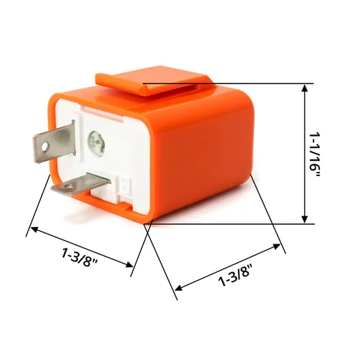 Miniatura 6 de QWORK Relé de intermitente electrónico de 2 pines para motocicleta, señal de giro hiperflash, señal de giro LED ajustable para motocicleta