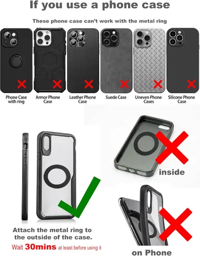 Miniatura 9 de snanlen Soporte magnético de teléfono de vacío de nano gel de 360° mejorado para Magsafe
