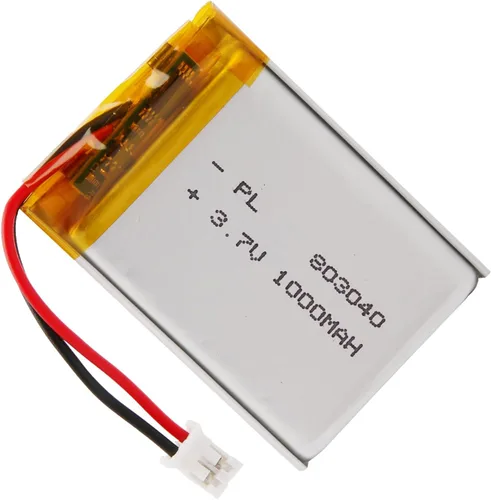 Miniatura 13 de Batería Lipo de 3.7V 1000mAh 102050 Batería recargable de polímero de litio con conector JST PH2.0.000 in para altavoz Bluetooth, GPS, reloj