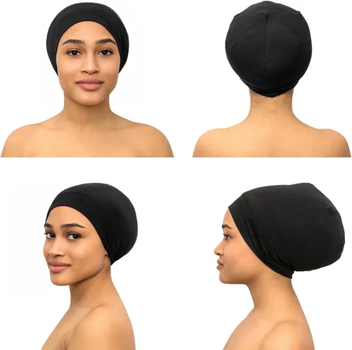 Miniatura 5 de CAPLORD Gorro de satén para dormir, envoltura de pelo rizado para hombres, gorros de seda ajustables para mujeres, gorro de seda para el cabello