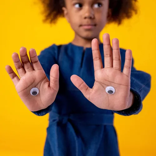 Miniatura 4 de 450 ojos negros ondulantes con autoadhesivo, 0.236 in, 0.315 in, 0.394 in, 0.472 in, embalaje mixto, 3 años en adelante