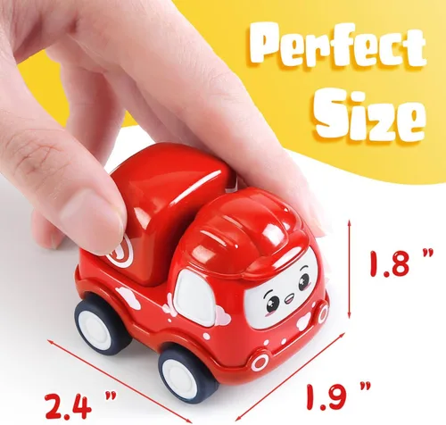 Miniatura 5 de Kiddiworld Mini Autos de Juguete para Regalos de Niños de 1 Año, 12 Conjuntos de Camiones de Retroceso con Tapete de Juego/Caja de Almacenamiento