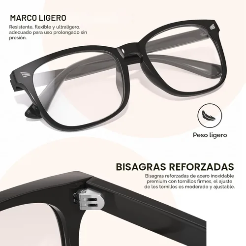 Miniatura 4 de hunsquer Gafas de luz azul para mujer/hombre, gafas de luz azul para computadora 806803dou+leopardo negro+leopardo