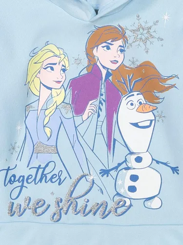 Miniatura 9 de Disney Frozen Olaf Princess Anna Queen Elsa - Conjunto de sudadera con capucha y leggings de forro polar para niñas pequeñas y grandes