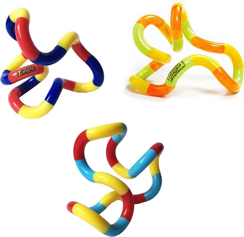Miniatura 2 de Juguete giratorio clásico, 3 unidades, de Tangle Jr., Variados