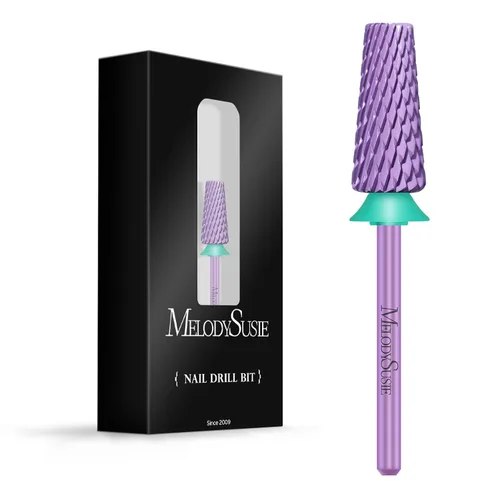 Miniatura 27 de MelodySusie Super Cut Edition Brocas para Uñas 5 en 1, Brocas Multifunción de Carburo de Tungsteno de 3/32'', Adecuadas para Manicura Pedicura