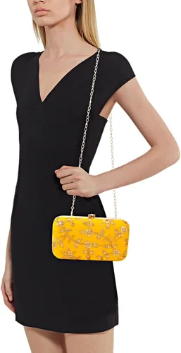 Miniatura 7 de LONGING TO BUY Embrague de caja de diseño hecho a mano para mujeres, embrague bordado Zari para mujeresembrague de mano para mujeres