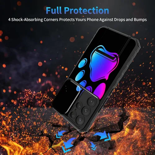 Miniatura 584 de Funda para Samsung Galaxy S22 Ultra 5G, Galaxy S22 Ultra con cubierta de cámara deslizante, funda resistente de doble capa con función atril Black