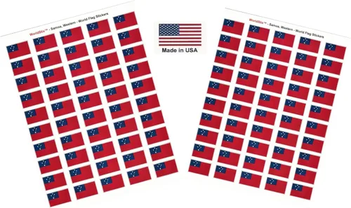 Miniatura 275 de 100 calcomanías de la bandera de Alaska; 1.5" x 1" hechas en Estados Unidos, calcomanías autoadhesivas de la bandera del estado para álbumes