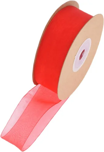 Miniatura 10 de Cinta de organza transparente negra de 1-1/2 pulgadas, cinta de gasa brillante de 25 yardas para envolver regalos, invitaciones de boda