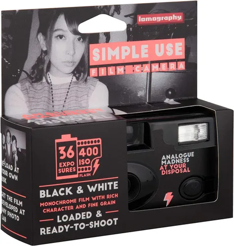 Miniatura 2 de Lomography - Cámara de película recargable, color blanco y negro