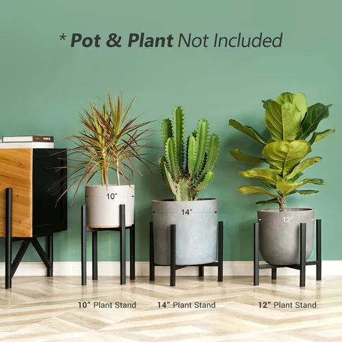 Miniatura 4 de Soporte para plantas Mkono, con exclusión de maceta, de mediados de siglo alto, moderno, soporte para plantas en maceta, soporte para plantas
