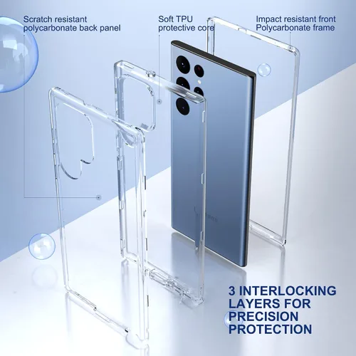 Miniatura 3 de ULAK Funda transparente para Galaxy S23 Ultra, resistente a prueba de golpes, funda de TPU suave, funda protectora transparente para Samsung Galaxy