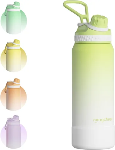 Miniatura 12 de Botella de agua aislada de 24 onzas, acero inoxidable al vacío de doble pared, diseño de boca ancha, botella reutilizable a prueba de fugas