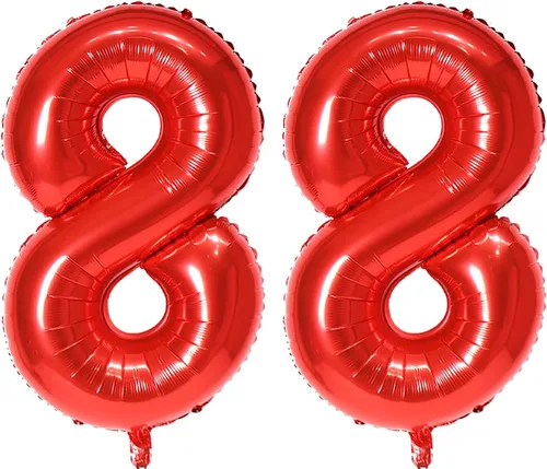 Miniatura 79 de Globo de helio rojo del número 10 de 40 pulgadas, autosellado para decoración de fiesta de cumpleaños y decoración de fiesta de aniversario (rojo 10)