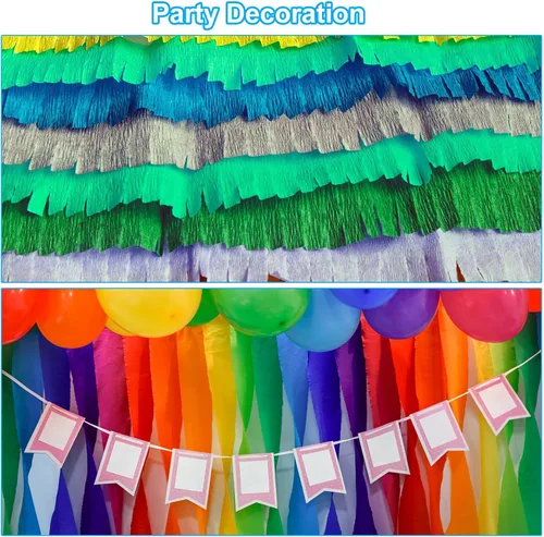 Miniatura 5 de PATIKIL Rollo de papel crepé de 8.2 pies, 2 rollos de 20 pulgadas de ancho, hojas de papel suave para manualidades, fabricación de flores