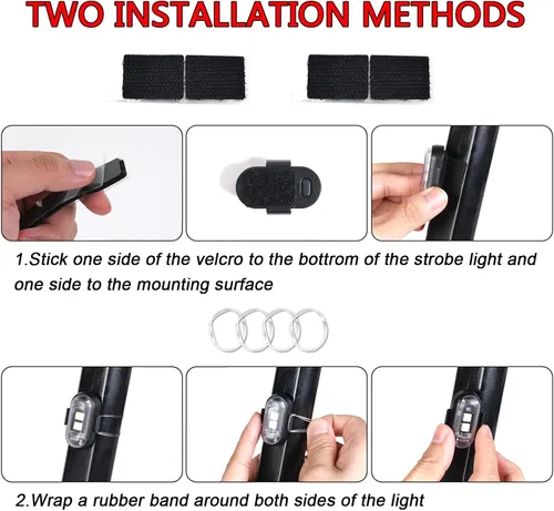 Miniatura 3 de Luces estroboscópicas inalámbricas con control remoto, motocicleta, coche, LED, 8 colores, anticolisión, carga USB, impermeables, luces