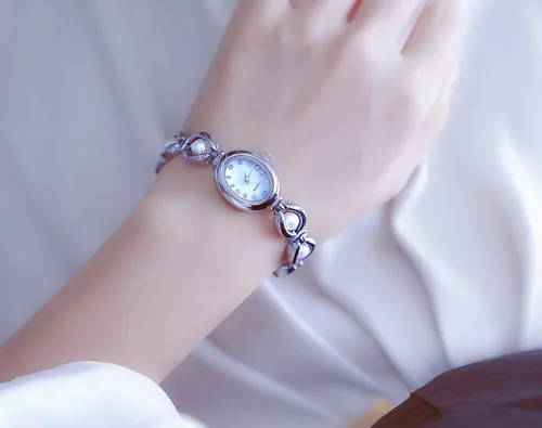 Miniatura 7 de ADSBIAOYE Elegante reloj de vestir de mujer perla reloj de moda oval dial regalo reloj impermeable para mujer