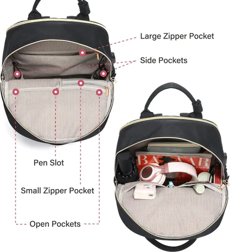 Miniatura 3 de LOVEVOOK - Mochila de computadora portátil para mujeres y niñas, mochila de 15.6 pulgadas impermeable para estudiantes, linda bolsa para libros