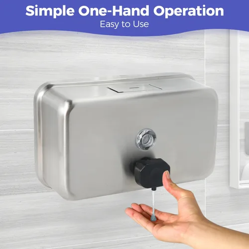 Miniatura 6 de Stardrix Dispensador de Jabón de Acero Inoxidable Resistente para Pared, 1100ml/37oz, con Forro a Prueba de Corrosión y Bomba Anti-Fugas para Baño