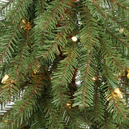 Miniatura 2 de Puleo International Árbol de Navidad artificial alpino preiluminado de 4 pies con 100 luces, color verde