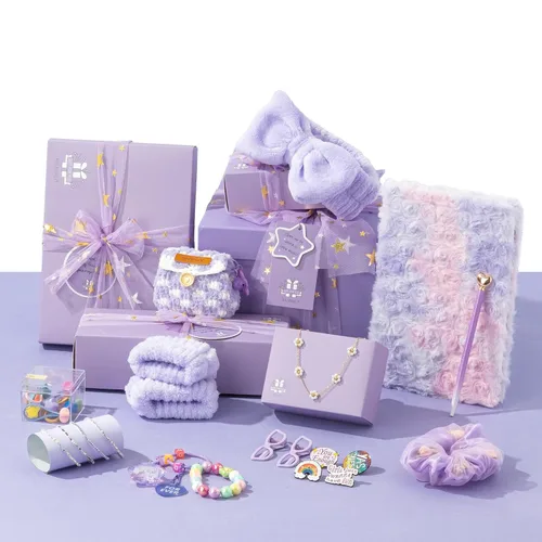 Regalo de cumpleaños para niñas y adolescentes, set de caja de regalo de 8 piezas Secret Garden para Navidad, cosas de moda para chicas Púrpura