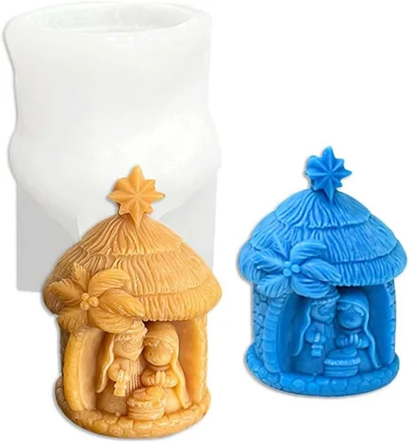 Miniatura 4 de Tone Fun Cross Hands Sleep Rose Angel Shape Candle Moldes de silicona para hacer velas, resina, velas de aromaterapia, jabón de cera hecho a mano