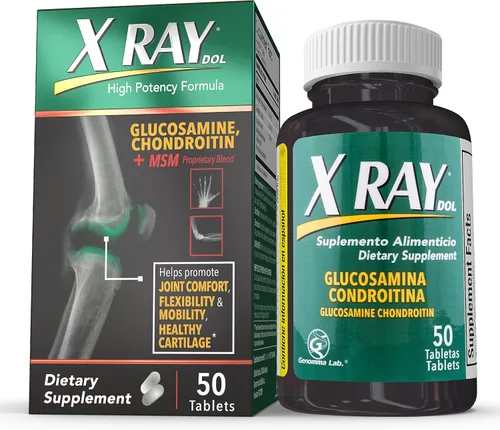 X RAY DOL Suplemento Alimenticio para mejorar la salud de las articulaciones. Glucosamina, 50 Tabs